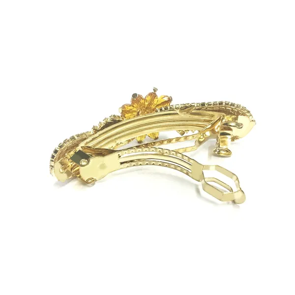 Yellow_Sun_Flower_Studded_Back_Clip_Hair_Accessories_For_Women