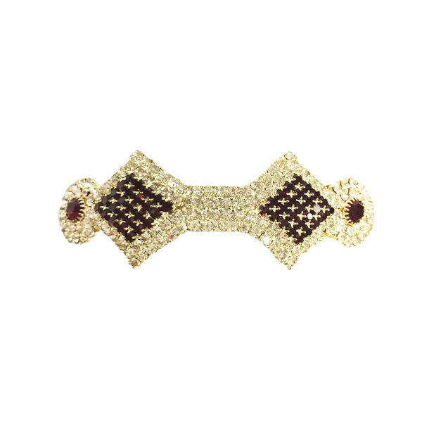 Maroon_And_White_Design_Studed_Back_Hair_Center_Clip_Hair_Accessories_For_Womens_And_Girls_Pack_Of_1