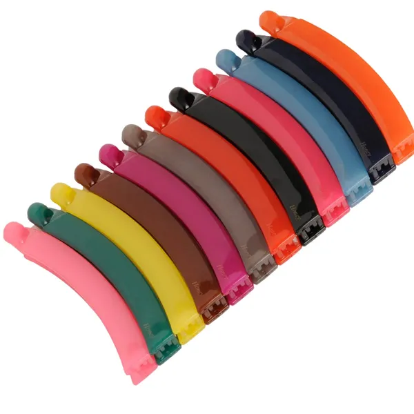 Multicolor_Acrylic_Material_Daily_And_Casual_Wear_Banana_Clips/Hair_Clips/Claw_Clips_With_Tight_Grip_Pack_Of_12_In_Shiny_12_Colours_For_Women_And_Girls_(Multi)