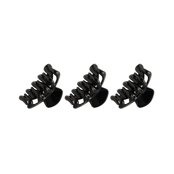 Black_Acrylic_Material_Daily_And_Casual_Wear_Geometric_Shape_Design_Shiny_Black_Colour_Small_Size_Hair_Butterfly_Clips/Hair_Claw_Clips_Pack_Of_3_For_Women