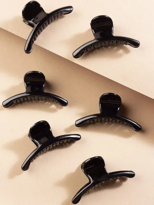Black_Acrylic_Material_Medium_Size_Butterfly_Clips/Claw_Clips/Hair_Clutchers_Clips_With_Tight_Grip_For_Women_And_Girls_(Pack_Of_6)_(Black)