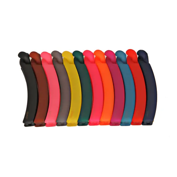 Multicolor_Acrylic_Material_Daily_And_Casual_Wear_Banana_Clips/Hair_Clips/Claw_Clips_With_Tight_Grip_Pack_Of_12_In_Shiny_12_Colours_For_Women_And_Girls_(Multi4)