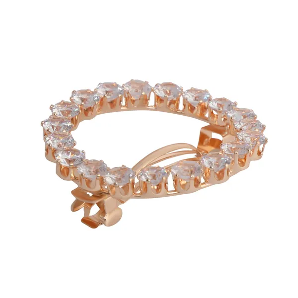 Gold_Ethnic_Rose_Gold_-_Toned_American_Diamond_Stone_Studded_Handcrafted_Delicate_French_Barrette/Hair_Pin/Hair_Clip_For_Women_And_Girls_Pack_Of_1
