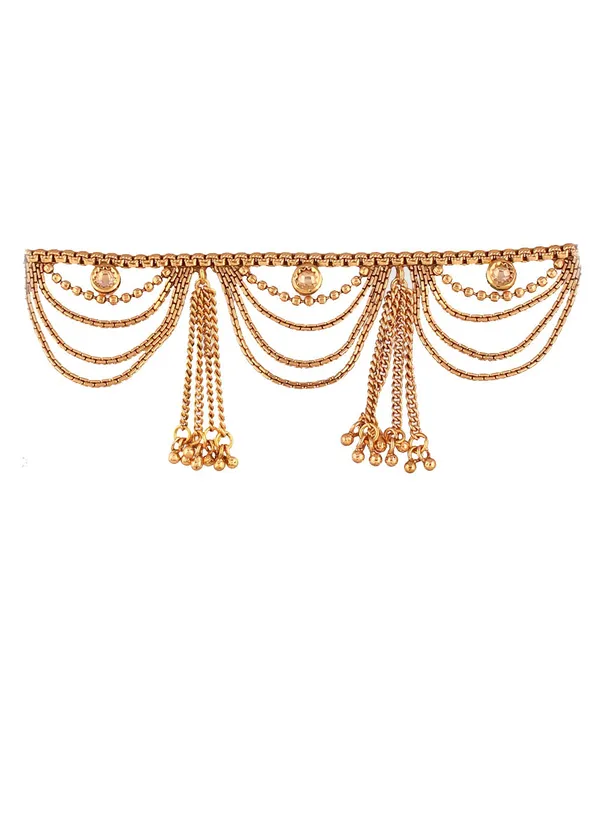 Gold_Antique_Traditional_Kundan_Tassle_Kamarband_Waist_Belt_For_Women