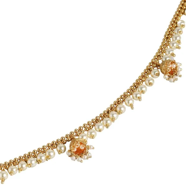 Gold_Women_White_&_Gold_Plated_Pearls_Kamarband_-_Brass