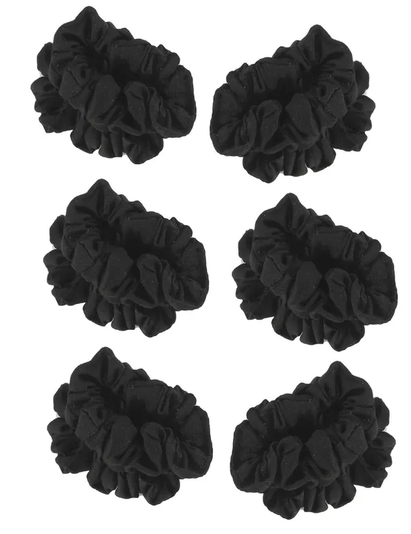 Black_Cotton_Fabric_Jet_Elastic_And_Stretchable_Soft_And_Comfortable_Hair_Rubber_Bands/Scrunchies/Hair_Ties_For_Women_And_Girls_Pack_Of_12_Pcs