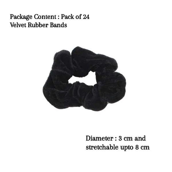 Multicolour_Velvet_Fabric_Elastic_And_Stretchable_Soft_And_Comfortable_Hair_Rubber_Bands/Scrunchies/Hair_Ties_For_Women_And_Girls_Pack_Of_12_Colours