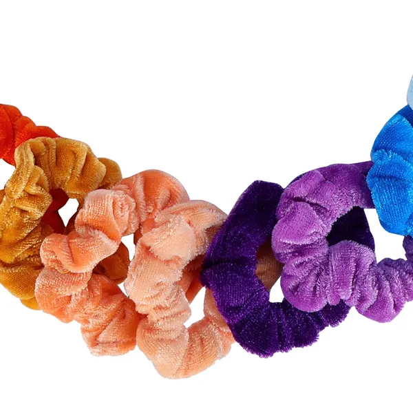 Multicolour_Velvet_Fabric_Elastic_And_Stretchable_Soft_And_Comfortable_Hair_Rubber_Bands/Scrunchies/Hair_Ties_For_Women_And_Girls_Pack_Of_12_Colours
