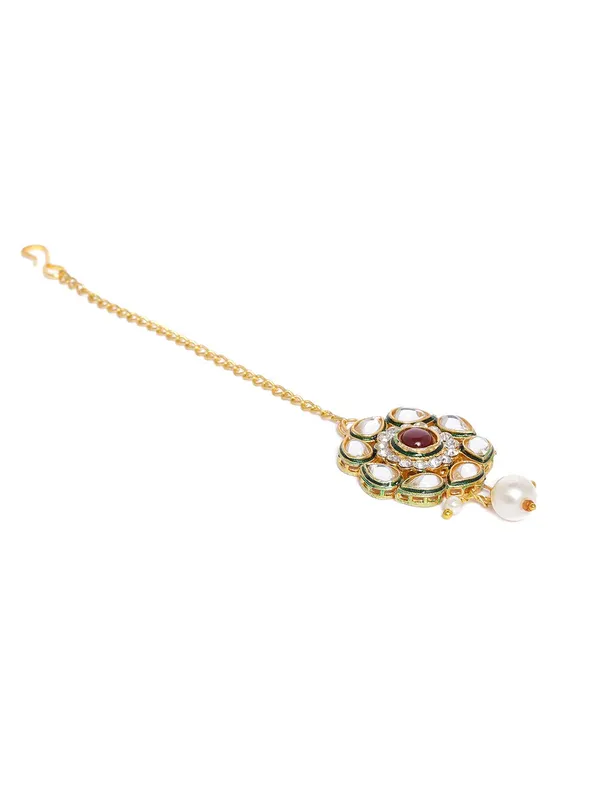 Gold_Plated_Traditional_Vilandi_Kundan_And_Ruby_Stone_Embellished_Floral_Design_Statement_Maang_Tika/Maang_Tikka_For_Women_And_Girls_|_Wedding_Jewellery_For_Girls_Pack_Of_1