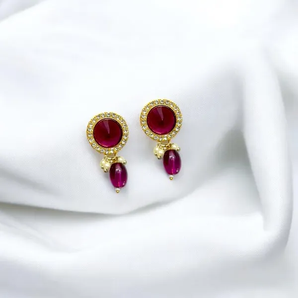 Pink_Traditional_Gold_Plated_Semi_Precious_Pink_Stones_Studded_Necklace_Set_With_Earrings,_Maang_Tikka_And_Finger_Ring_For_Women_And_Girls