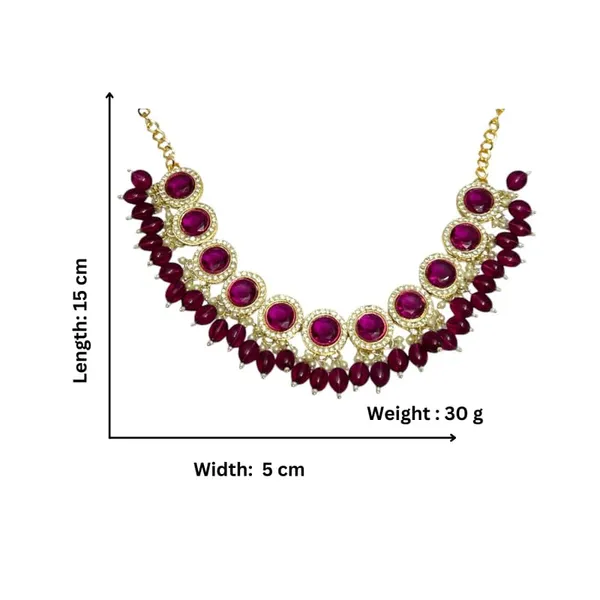 Pink_Traditional_Gold_Plated_Semi_Precious_Pink_Stones_Studded_Necklace_Set_With_Earrings,_Maang_Tikka_And_Finger_Ring_For_Women_And_Girls