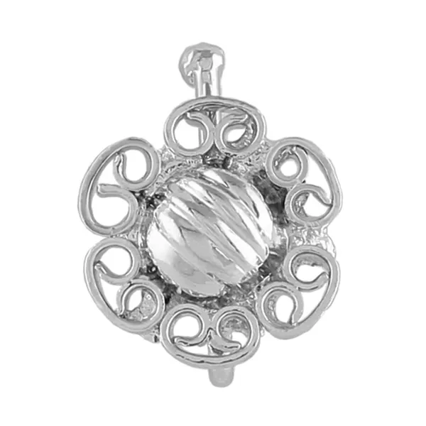Silver_Flower_Shaped_Nose_Pin/Nath_Clip_On_Nose_Ring_Small_Nath_Kundan_For_Women