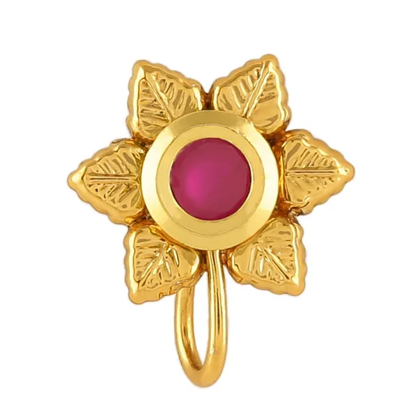 Ruby_Gold_Plated_Brass_Nose_Pin,_Clip_On_Nose_Ring_Small_Nath_Kundan_For_Women_(Red)