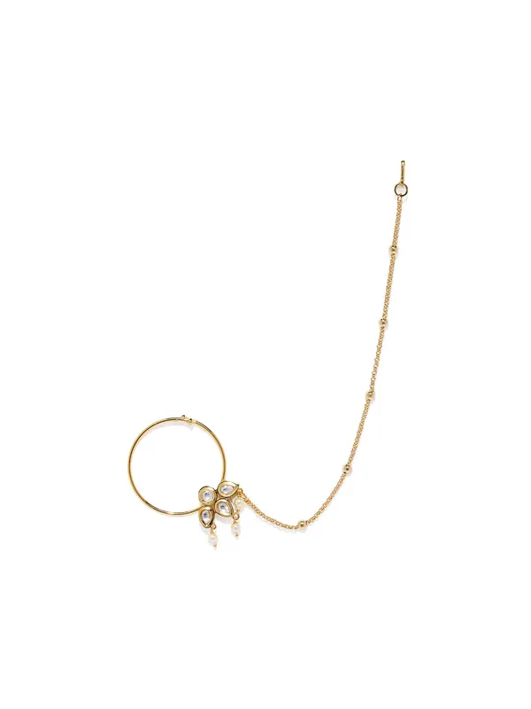 Gold_Vilandi_Kundan_Nose_Ring_With_Chain_|_Gifting_For_Karwachauth_|
