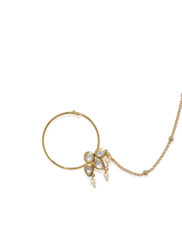 Gold_Vilandi_Kundan_Nose_Ring_With_Chain_|_Gifting_For_Karwachauth_|