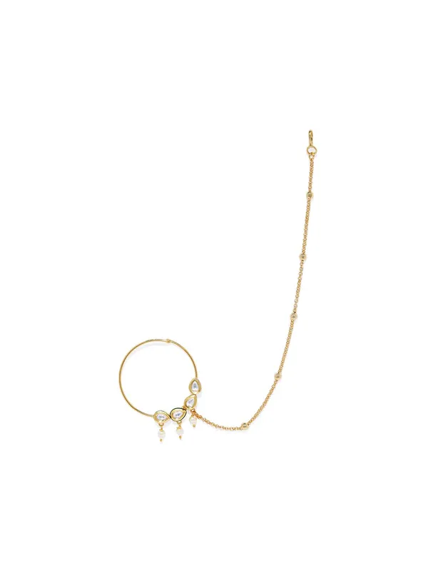 Gold_Vilandi_Kundan_Gold_Nose_Ring_With_Chain_Indian_Bollywood_Ad_Nose_Ring/Nath_With_Pearl_Layered_Chain_For_Women_Padmavati_Jewelry