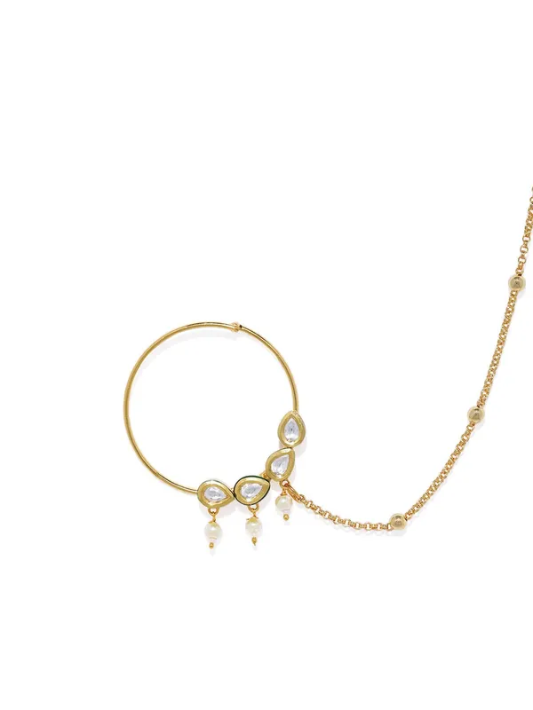 Gold_Vilandi_Kundan_Gold_Nose_Ring_With_Chain_Indian_Bollywood_Ad_Nose_Ring/Nath_With_Pearl_Layered_Chain_For_Women_Padmavati_Jewelry