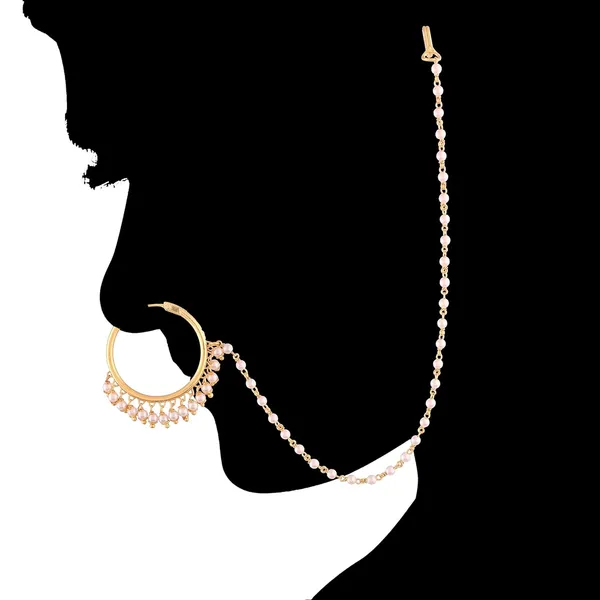 Gold_Plated_Traditional_Medium_Size_Piercing_Delicate_Nose_Ring/Nath_With_Pearls_Chain_For_Women_And_Girls_Pack_Of_1