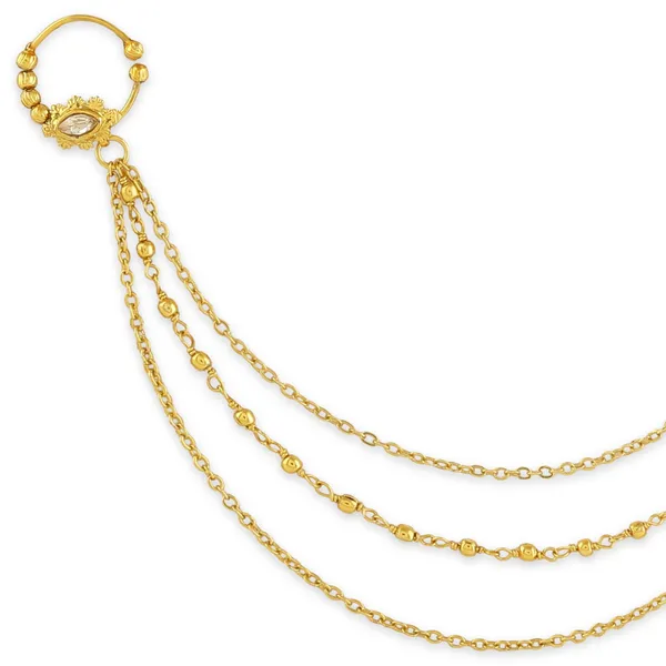 Gold_Plated_Traditional_And_Ethnic_Delicate_Clip_On_Non-Piercing_Nose_Ring_With_Multilayer_Golden_Beads_Chains_For_Women_And_Girls_Pack_Of_1