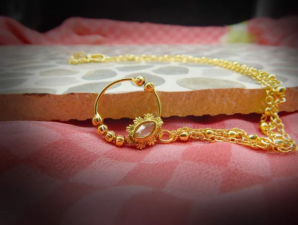 Gold_Plated_Traditional_And_Ethnic_Delicate_Clip_On_Non-Piercing_Nose_Ring_With_Multilayer_Golden_Beads_Chains_For_Women_And_Girls_Pack_Of_1