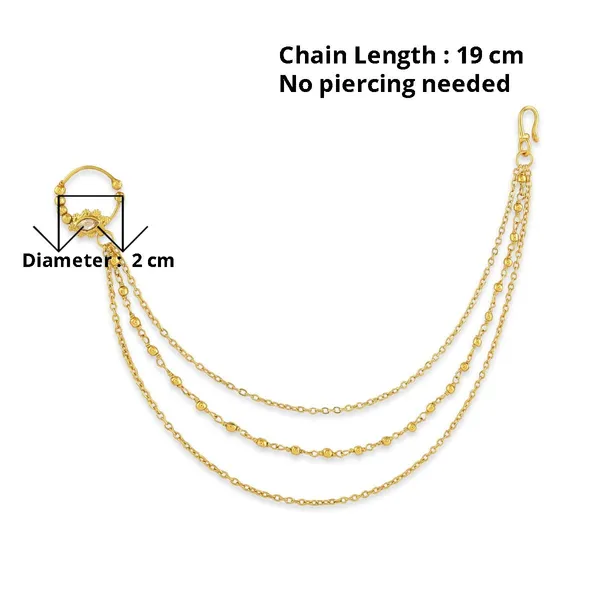 Gold_Plated_Traditional_And_Ethnic_Delicate_Clip_On_Non-Piercing_Nose_Ring_With_Multilayer_Golden_Beads_Chains_For_Women_And_Girls_Pack_Of_1