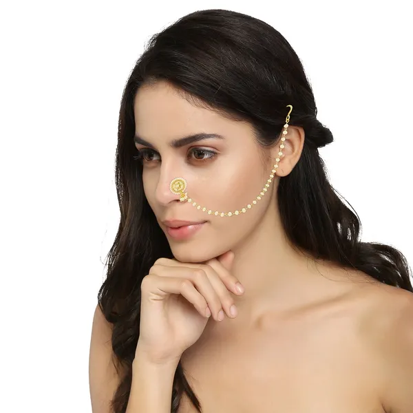Golden_Kundan_Nose_Pin_With_Chain_Clip_On_Nose_Ring_Small_Nath_Kundan_(1.5Cms)_For_Women_And_Girls_Pack_Of_1