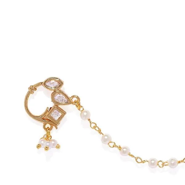 Gold_Plated_Delicate_Traditional_And_Ethnic_Wear_Stunning_Kundan_Embellished_Delicate_Clip_On_Nose_Ring/Non-Piercing_Nose_Pin/Nathani_For_Women_Pack_Of_1