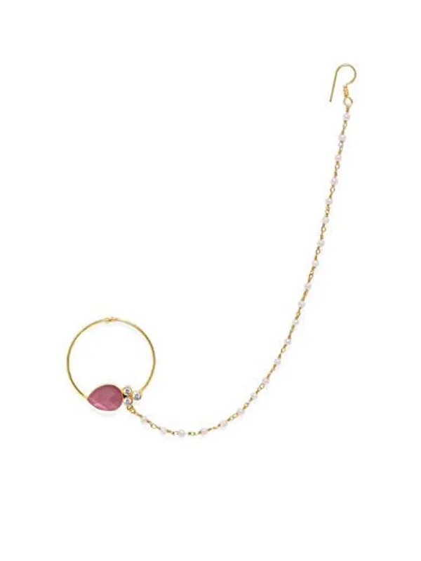 Gold_Plated_Ruby_Stone_Nose_Ring_With_Chain