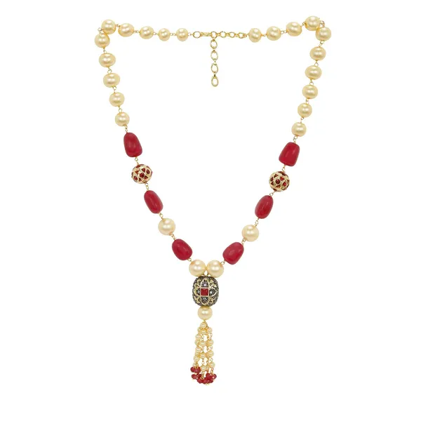Elegant_God_Plated_Ruby_And_Pearls_Necklace_For_Women_And_Girls