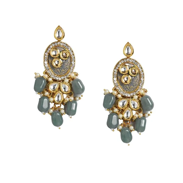 Grey_Gold_Plated_Vilandi_Kundan_And_American_Diamond_Studded_Grey_Enamel_Embellished_Statement_Choker_Set_With_Pair_Of_Dangle_Earrings_For_Women_And_Girls
