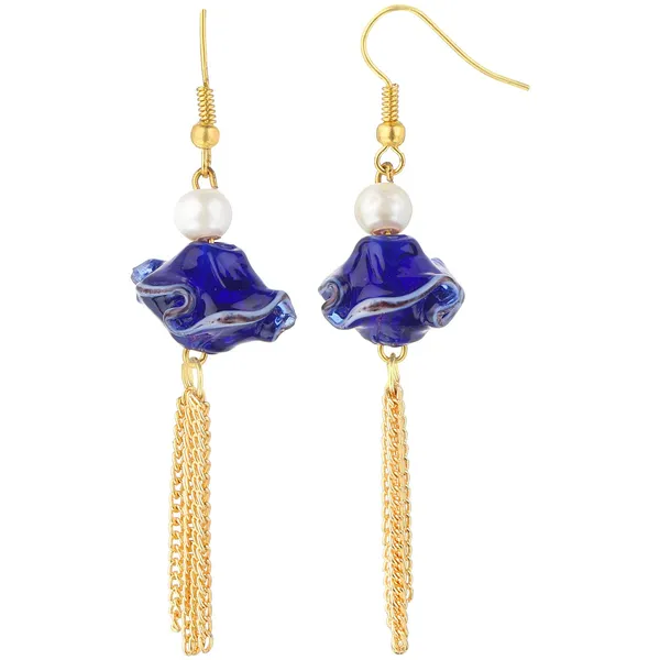 Blue_Beads_With_Gold_Chain_Necklace_Set_For_Women