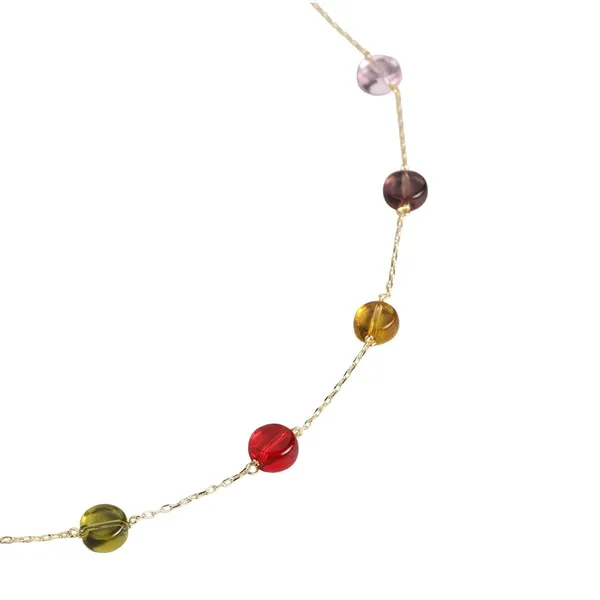 Multicolor_Plated_Western_Long-Chain_Necklace_With_Hoop_Earrings_For_Women_&_Girls_|_Trendy_&_Lightweight_Jewelry