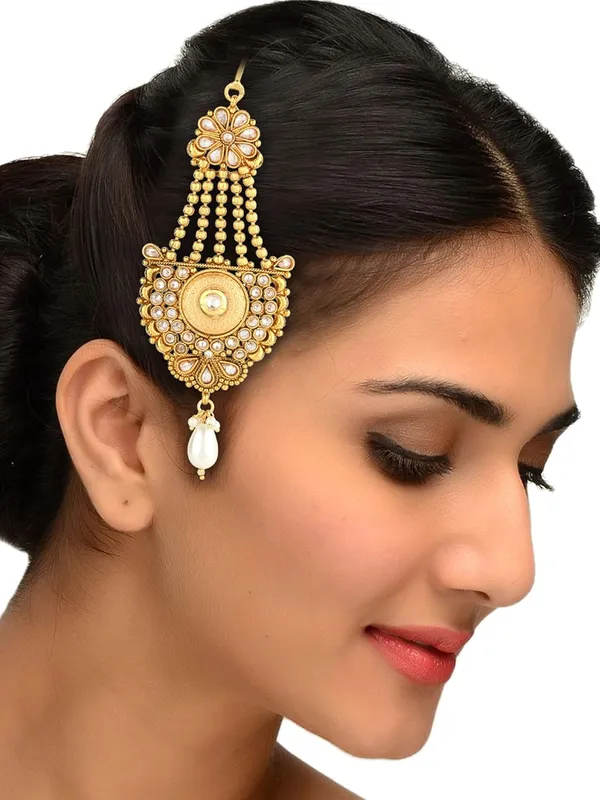 Gold_Plated_Traditional_Kundan_Jhoomar_Passa_For_Girls_And_Women
