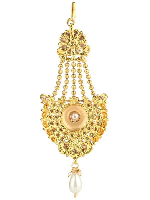 Gold_Plated_Traditional_Kundan_Jhoomar_Passa_For_Girls_And_Women