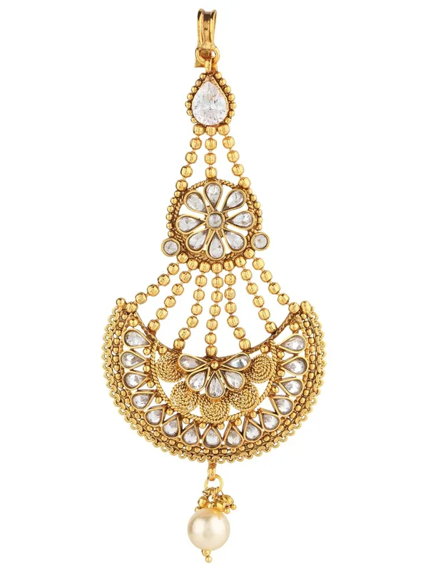 Gold_Plated_Traditional_Kundan_Jhoomar_Passa_For_Girls_And_Women