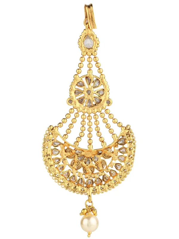 Gold_Plated_Traditional_Kundan_Jhoomar_Passa_For_Girls_And_Women