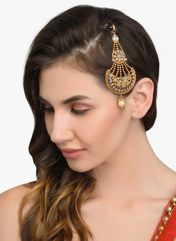 Gold_Plated_Traditional_Kundan_Jhoomar_Passa_For_Girls_And_Women