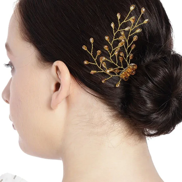 Gold_Plated_Beaded_Tiara_Comb_Indo_Western_Fancy_Hair_Clip/Side_Pin/Comb_Pin/Jooda_Pin_Hair_Accessories_With_Pearls_For_Women_And_Girls