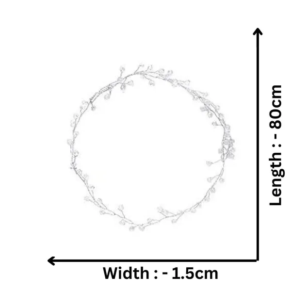 Silver_Plated_Crystals_Floral_Beaded_Bridal_Wedding_Hair_Styling_Tiara_Comb_Indo_Western_Fancy_Hair_Clip/Side_Pin/Comb_Pin/Jooda_Pin_Hair_Accessories_With_Pearls_For_Womens_&_Girls