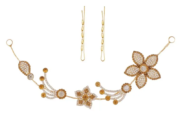 Gold_&_White_Wedding_And_Party_Fancy_Rhinestones_Tiara_With_Pin_For_Women_&_Girls