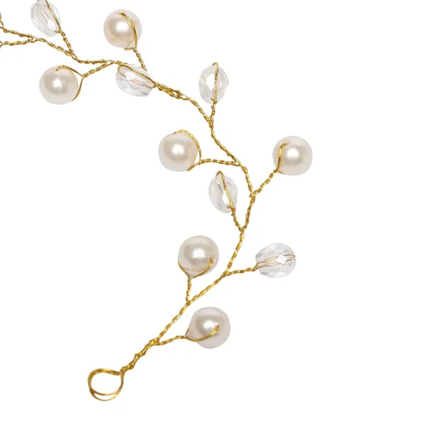 Gold_Traditional_Gold_Plated_Beaded_Tiara_Comb_Indo_Western_White_Floral_Hair_Accessories_With_Pearls/Tiara/Hair_Vines_For_Women_And_Girls_Pack_Of_1