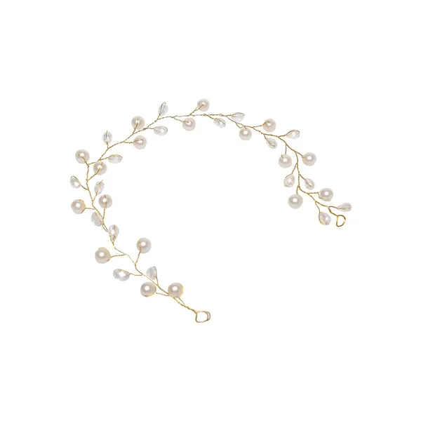 Gold_Traditional_Gold_Plated_Beaded_Tiara_Comb_Indo_Western_White_Floral_Hair_Accessories_With_Pearls/Tiara/Hair_Vines_For_Women_And_Girls_Pack_Of_1
