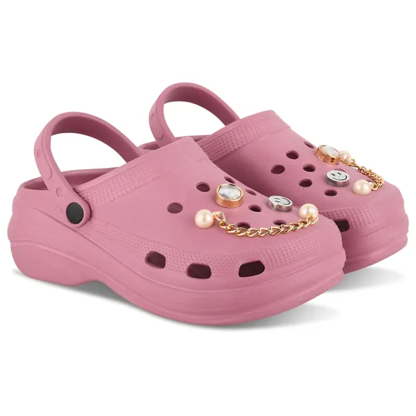 BEONZA Pink Casual Premium EVA Material Flat Pull On Clogs/Sandals For  Women Price in India Buy BEONZA Pink Casual Premium EVA Material Flat  Pull On