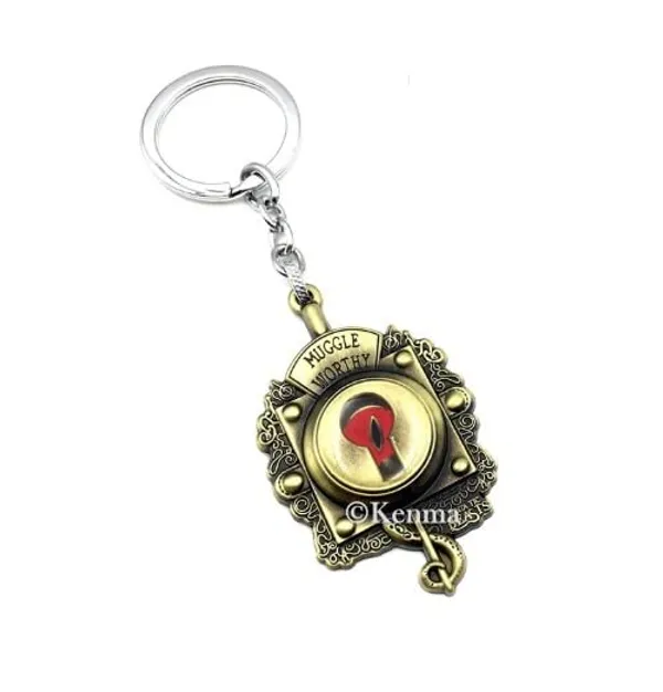 Golden_Hp_Fantastic_Beasts_Muggle_Worth_Metal_Keychain