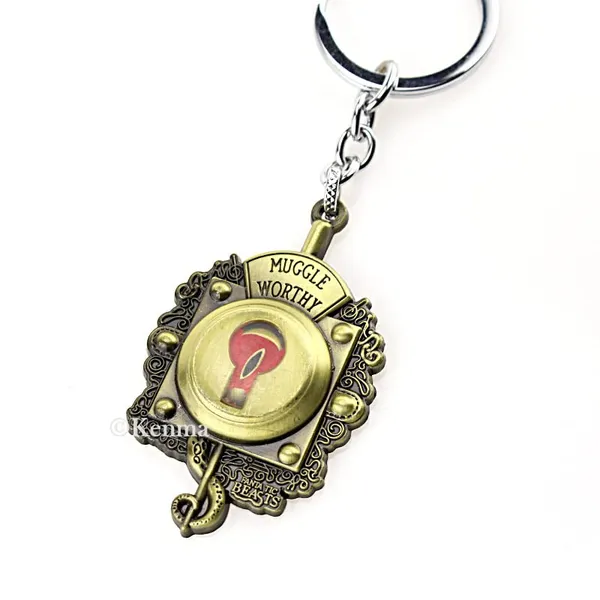 Golden_Hp_Fantastic_Beasts_Muggle_Worth_Metal_Keychain