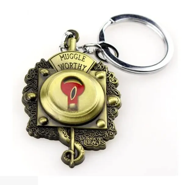 Golden_Hp_Fantastic_Beasts_Muggle_Worth_Metal_Keychain