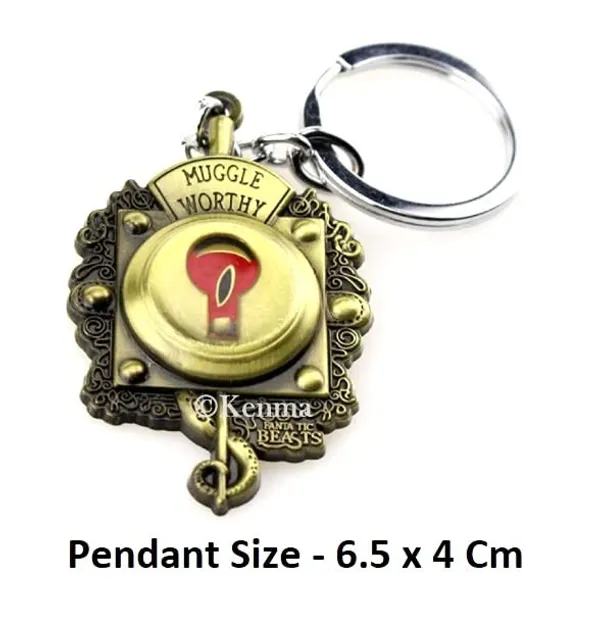Golden_Hp_Fantastic_Beasts_Muggle_Worth_Metal_Keychain