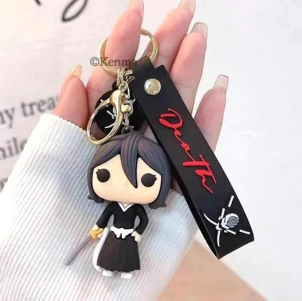 Anime_Bleach_Rukiha_Kuchiki_Silicone_Keychain_With_Lanyard