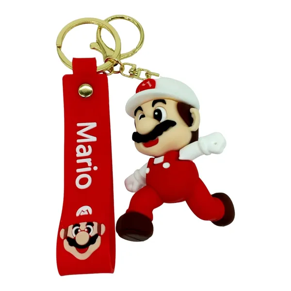 __Cute_White_&_Red_Mario_Running_3D_Lanyard_Keychain_With_Charms_For_Keys,Bags_&_Birthday_Return_Gifts_For_Girls_Boys_Keyrings