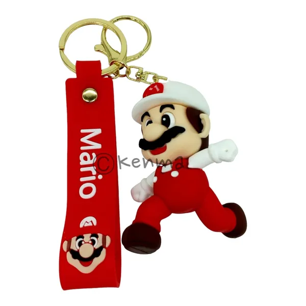 __Cute_White_&_Red_Mario_Running_3D_Lanyard_Keychain_With_Charms_For_Keys,Bags_&_Birthday_Return_Gifts_For_Girls_Boys_Keyrings